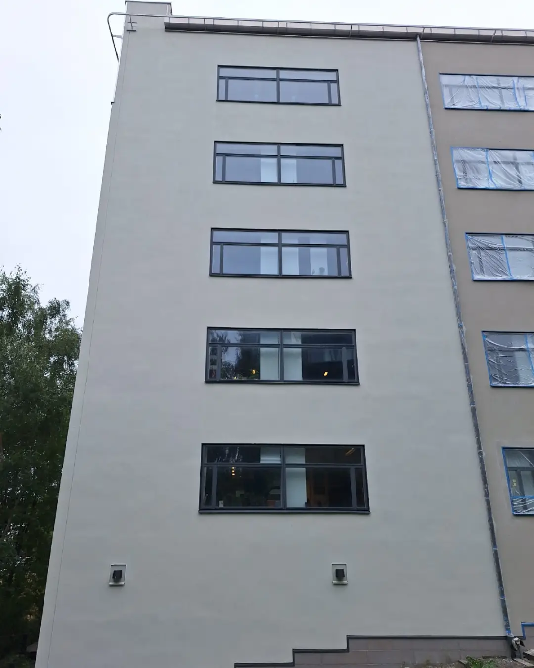 Hem 9 Fasadmålning Stockholm utan ställning med yrkesklättrare